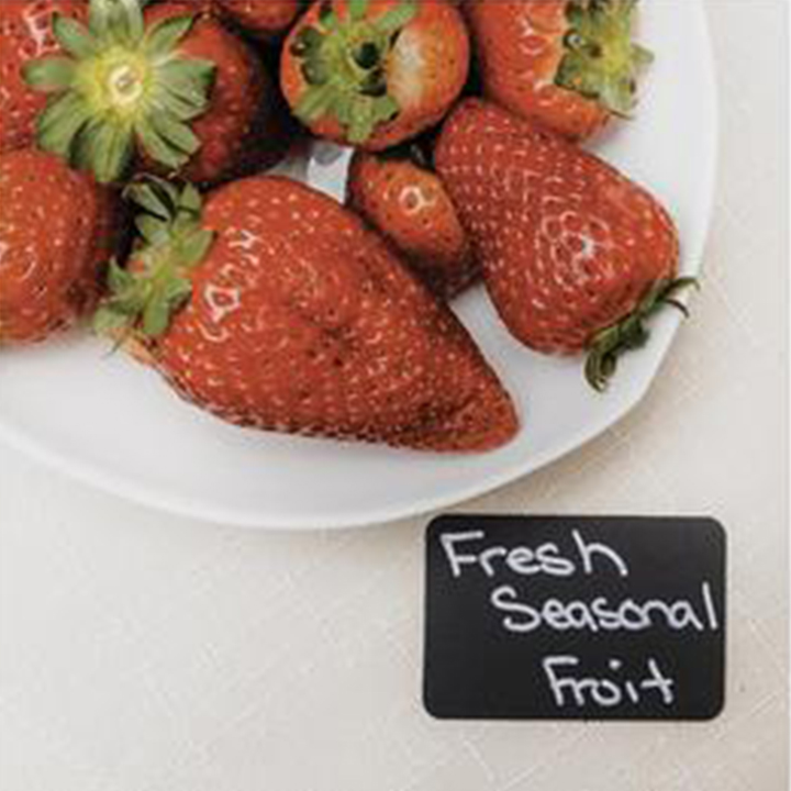 A picture of the fresh seasonal strawberries served in the plate